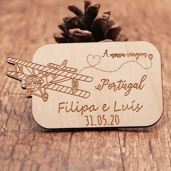 

Destination wedding save the date magnet, Luggage tag save the date magnet, Destination save the date magnet
