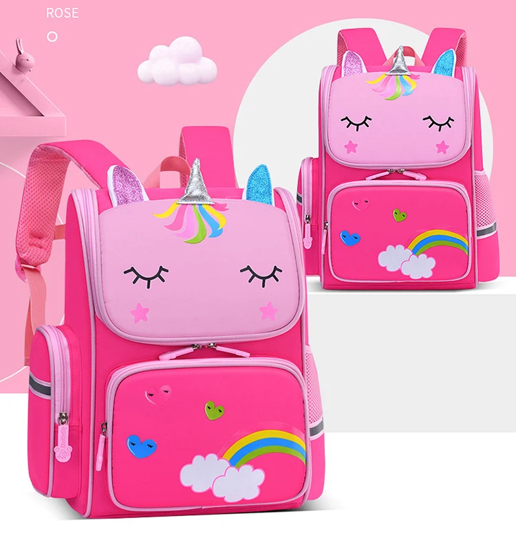 Unicorn Cute Colorful Rainbow Backpack For Girls