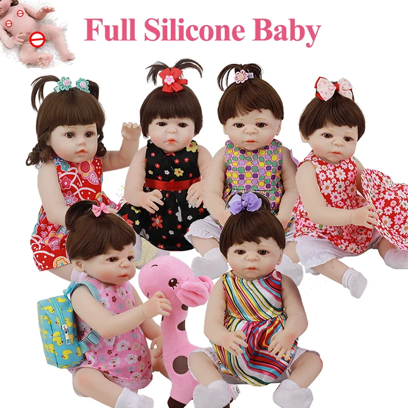 

48cm Reborn Baby Doll Handmade Full Silicone Baby Lovely Newborn Dolls Girls Toys Children Playmates Christmas Gifts Wholesale