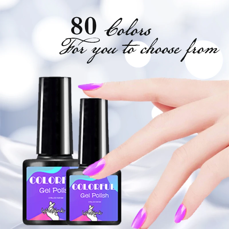 

Lghzlink 7.5ml gel varnish pure color for nail art vernis semi permanent uv led gel nail polish base/top coat gel nail polish