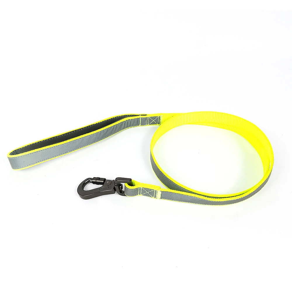 NEON YELLOW TUFF HOUND Светоотражающий Поводок для собак высокопрочный поводок для питомцев нейлоновая лента удобный шаговый поводок для питомцев модная прочная цепь для собак - Цвет: NEON YELLOW