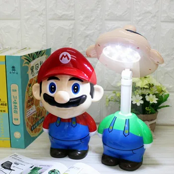 

Super Mario Bros Figure Cartoon Model LED Rechargeable Table Light Night lights Bedside Lamp for Children kids Lighting Gifts