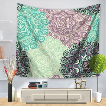 

Indian Colorful Mandala Pattern Tapestry Boho Wall Hanging Background Decor Hippie Wall Tapestry Home Decor 150*130cm/150*200cm