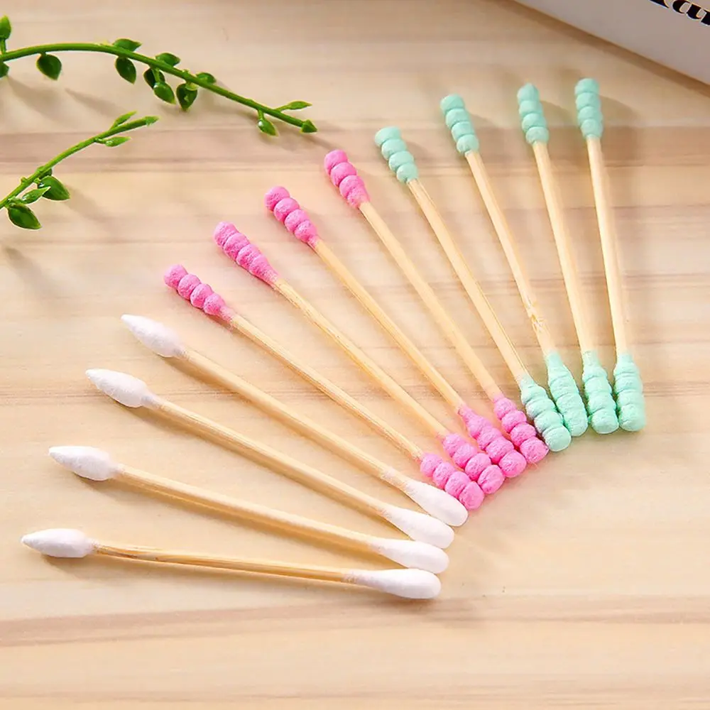 100pcs/pack Double Head Cotton Swabs Eyelash Eyebrow Lip Cleanig Tools Medical Swabs Women Makeup Cotton Buds Health Care Tools