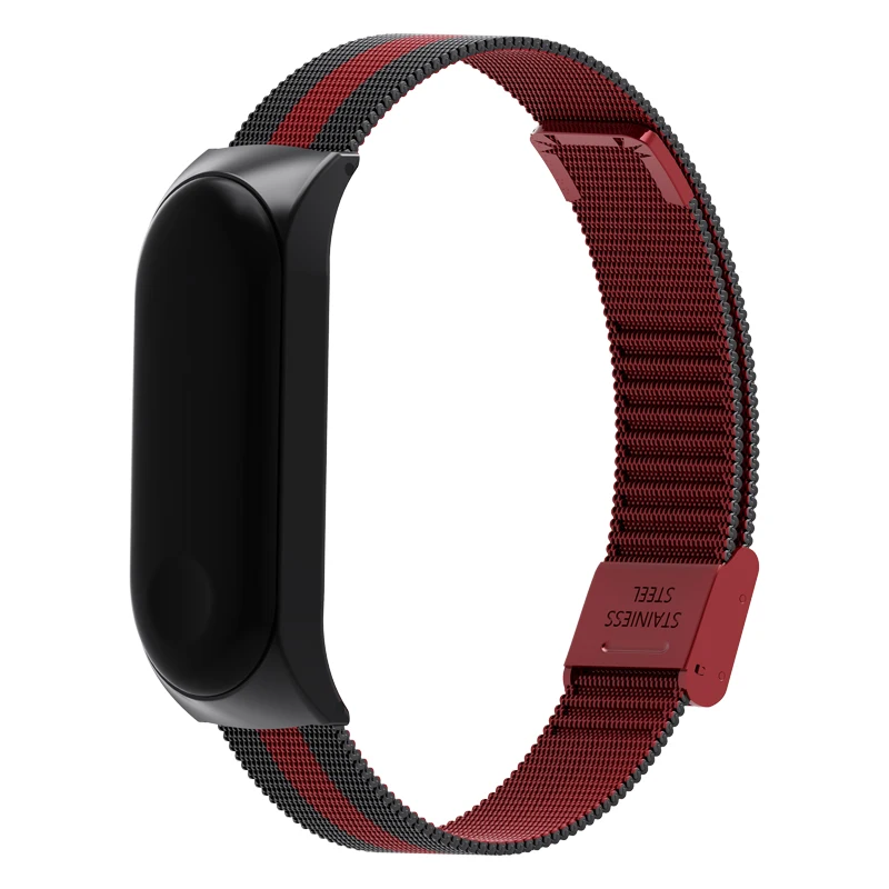 BR Умный браслет на запястье ремешок для Xiaomi mi 3 4 mi Band 4 3 ремешок металлический браслет из нержавеющей стали ремешок Z2 - Цвет: BR