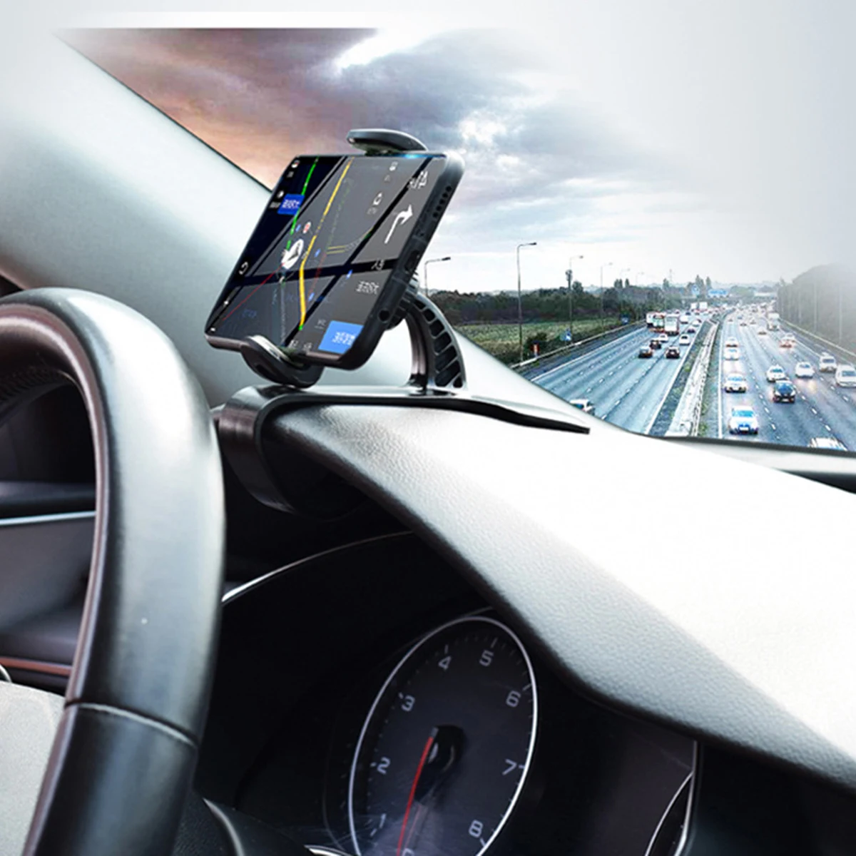 Универсальный автомобильный HUD панельный крепимый держатель телефона держатель Регулируемый нескользящий стенд для 4-5,8 дюймов мобильных телефонов/Лэс/MP4