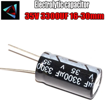 

2PCS Higt quality 35V 3300UF 16-30mm 3300UF 35V 16*30 Electrolytic capacitor