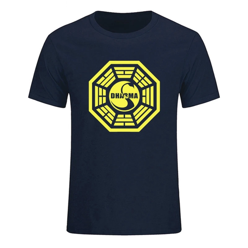 Été nouveau téléviseur perdu Dharma Initiative cygne Logo MenFunnyMen coton à manches courtes mâle haut livraison directe T-Shirt