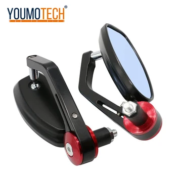 

7/8" 22mm Universal Motorcycle red Left Right Rearview Mirror Motorbike Handlebar End Side Rear View Mirrors