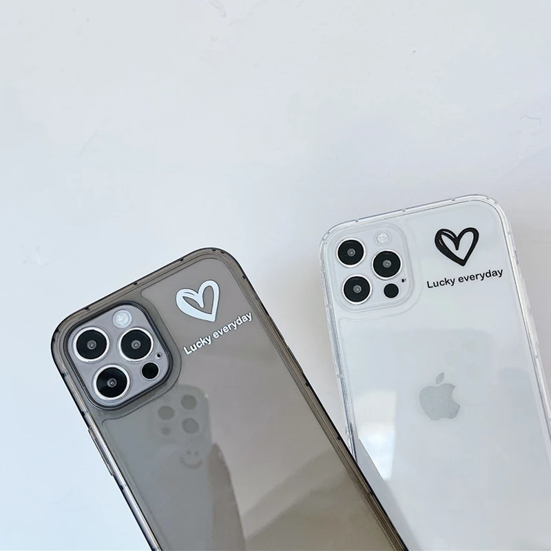Love Heart Transparent Phone Case For iPhone 5