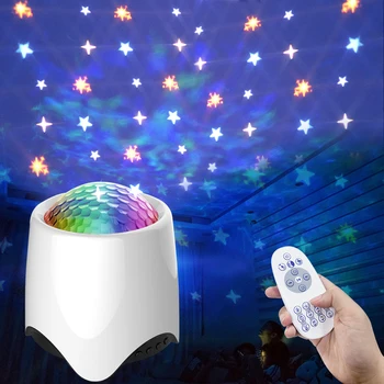 

8Mode LED Galaxy Projector Ocean Wave Starry Lamp Night Lamp Ocean Wave Projector With Music Bluetooth Remote Control For Kids