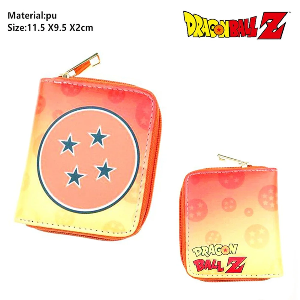 Аниме Dragon Ball Z Супер кожаный кошелек Goku Vegeta короткий Pu для мальчиков и девочек на молнии Держатель для карт женский мини маленький кошелек для монет сумочка