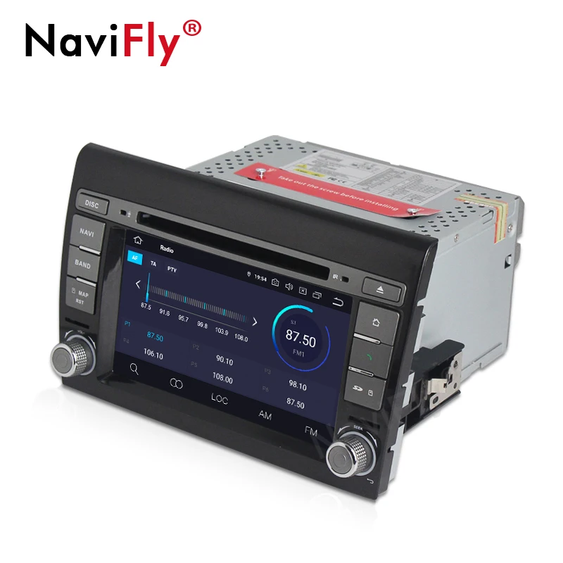 Discount NaviFly IPS DSP Android 9.0 Car Radio Multimedia Player for FIAT BRAVO 198 2007 2008 2009 2010 2011 2012 2013 2014 Stereo GPS BT 3