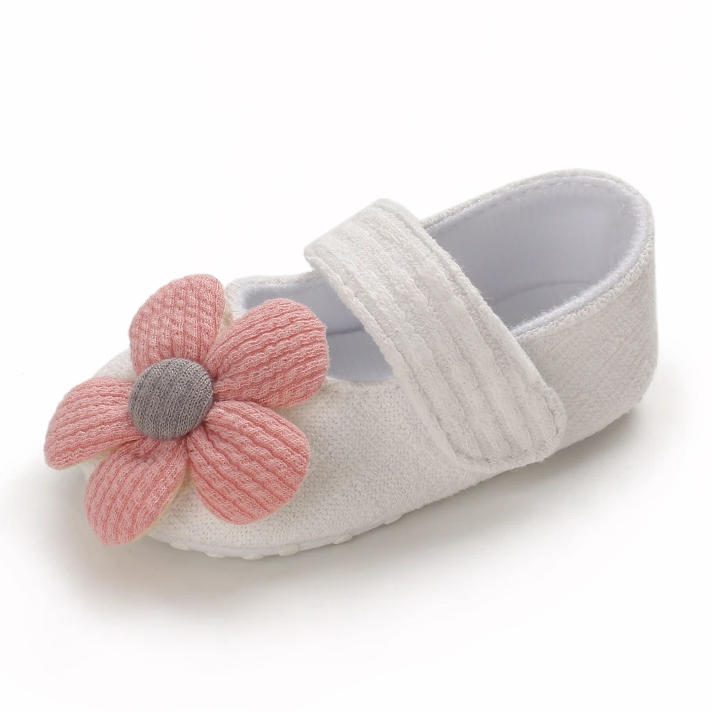 Baby shoes boys girls flower casual soft crib shoes anti-slip infant schoenen toddler moccasins scarpe bambina first walkers new - Цвет: Белый