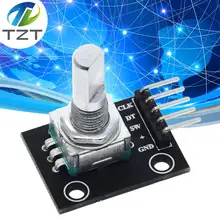 Tzt 360 graus módulo codificador rotativo para arduino tijolo interruptor do sensor placa de desenvolvimento KY-040 com pinos