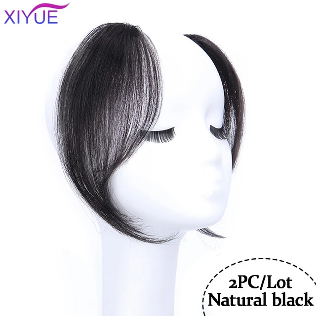 Black/Light Brown Clip In Hair Bangs Hairpiece Accessories Synthetic Fake Bangs Clip In Hair Extensions Clip In Hair Pieces ZH-04