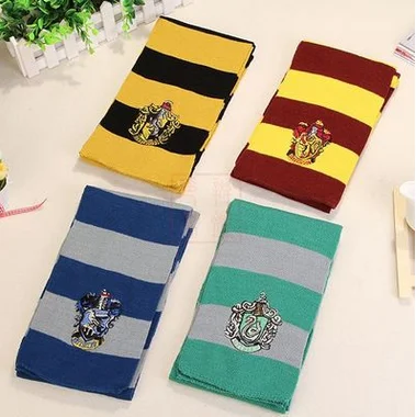 

New Fashion 4 Color College scarf Gryffindor Series scarf With Badge Personality Cosplay 20pcs/lot Free ,20pcs/lot