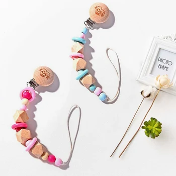 

Baby Kids Silicone Pacifier Chains Safe Teething Chain Baby Teether Eco-friendly Pacifier Clips Holder Chain Kids Toys