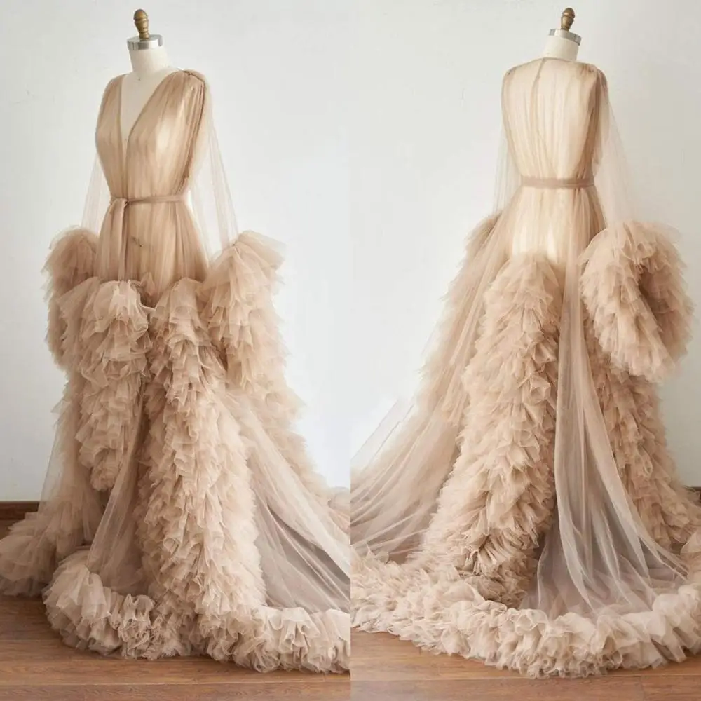 Ladies Dressing Gown Perspective Sheer 