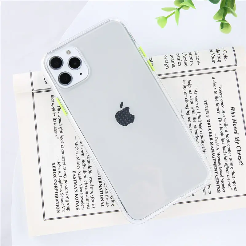 Lovebay для iPhone 11 чехол прозрачный контрастный цвет для iPhone 7 8 6 6s Plus X XR XS Max 11 Pro силиконовый чехол для телефона мягкий чехол - Цвет: XW0443G