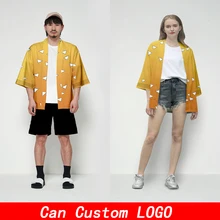 Демон футболка с группой «Slayer» костюмы на Хэллоуин японское кимоно мужская одежда Аниме Косплей традиционный kpop халат в стиле ниндзя Мужская рубашка лето