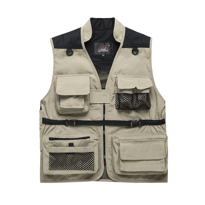 

New Style Outdoor Waistcoat Wedding Advertisement Vest Groups Customizable Embroidery Printed Logo Director Reporter Fishing Ves