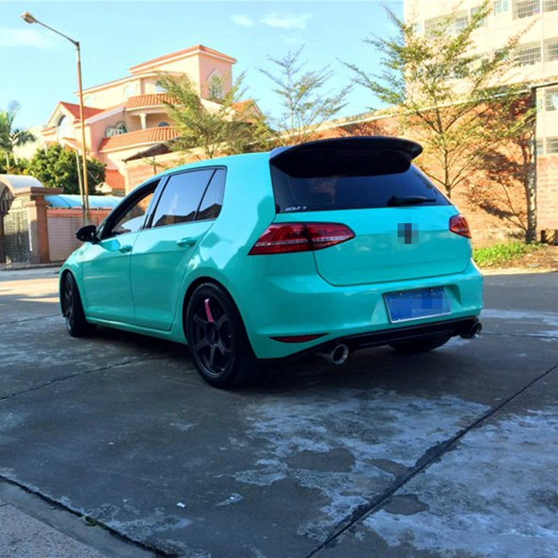 Автомобильное украшение в виде хвостового крыла для Volkswagen Golf 7 VII MK7 углеродное волокно черный задний спойлер багажника