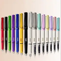 Pluma estilográfica para práctica de caligrafía para estudiantes, escritura suave, punta fina