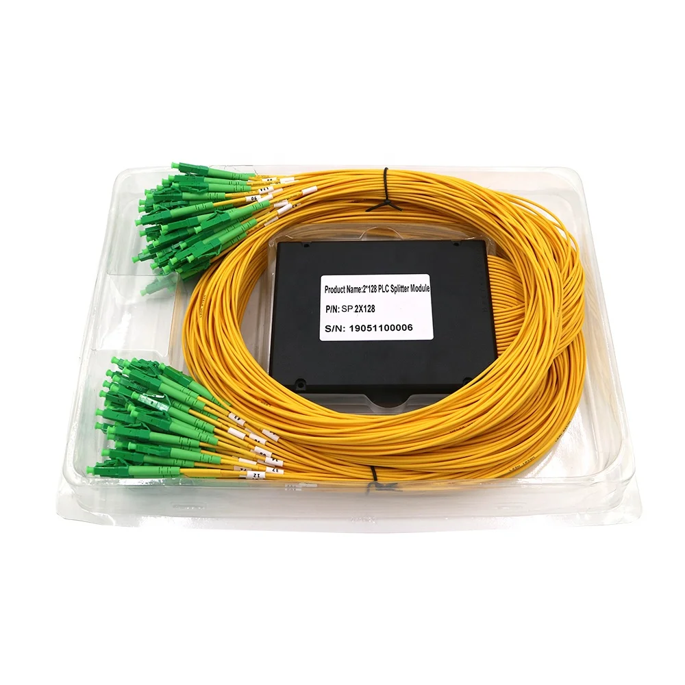 

Single mode Fiber Optic Splitter LC/APC 2X128 plc splitter FBT Optical Couple