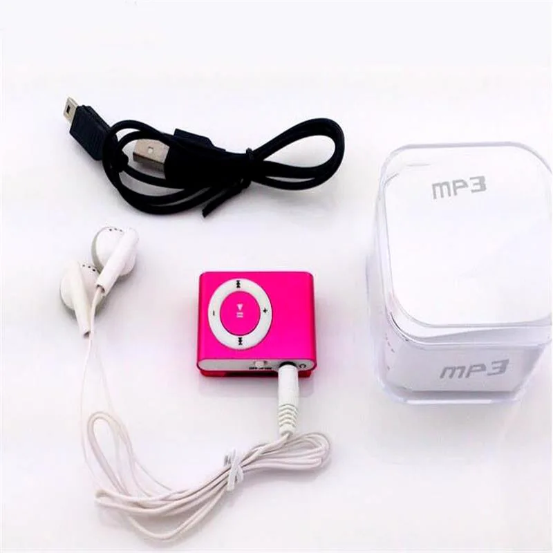 Коробка красочный Mp3 плеер мини Mp3 музыкальный плеер Micro TF слот для карты USB MP3 S порт плеер USB порт с наушниками