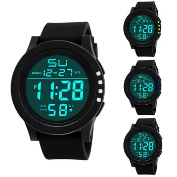 

New Brand Men Digital Watch Waterproof Dual LED Display Electronic Digital Calender Alarm Sports Military Fashion Watch relogio