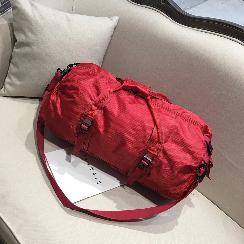 Водонепроницаемая дорожная сумка, многофункциональные дорожные сумки для мужчин& wo, Мужская складная сумка, Большая вместительная спортивная сумка, складная сумка - Цвет: Red