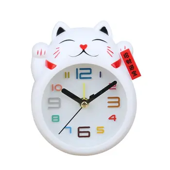 

Chinese Lucky Cat Clock Feng Shui Figure Clock in Colourful Box Kids Alarm Clock