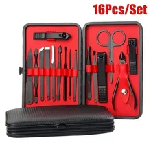 8 шт/16 шт набор из нержавеющей стали пинцет ногти искусство клипер ножницы пинцет нож Маникюр Резак Дизайн ногтей педикюр маникюрные инструменты