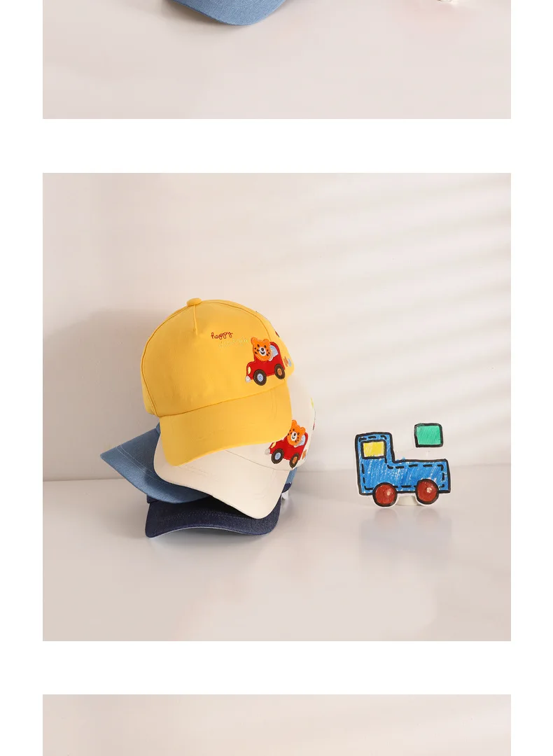 Korean Version Children Baseball Caps Cartoon Car Boys Girls Hat Travel Sunshade Kids Baby Visor Adjustable Unisex Snapback Hats baseball caps for sale