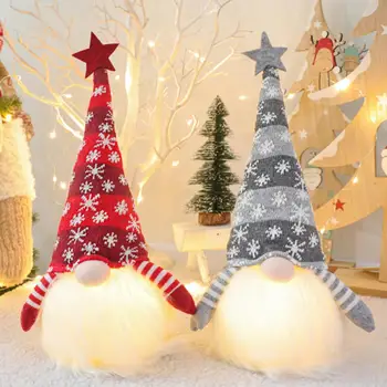 

Christmas Doll Glowing Dwarf Plush Doll Ornaments Children Kids Gifts For New Year 2021 Decoration Winter Christmas Accessories