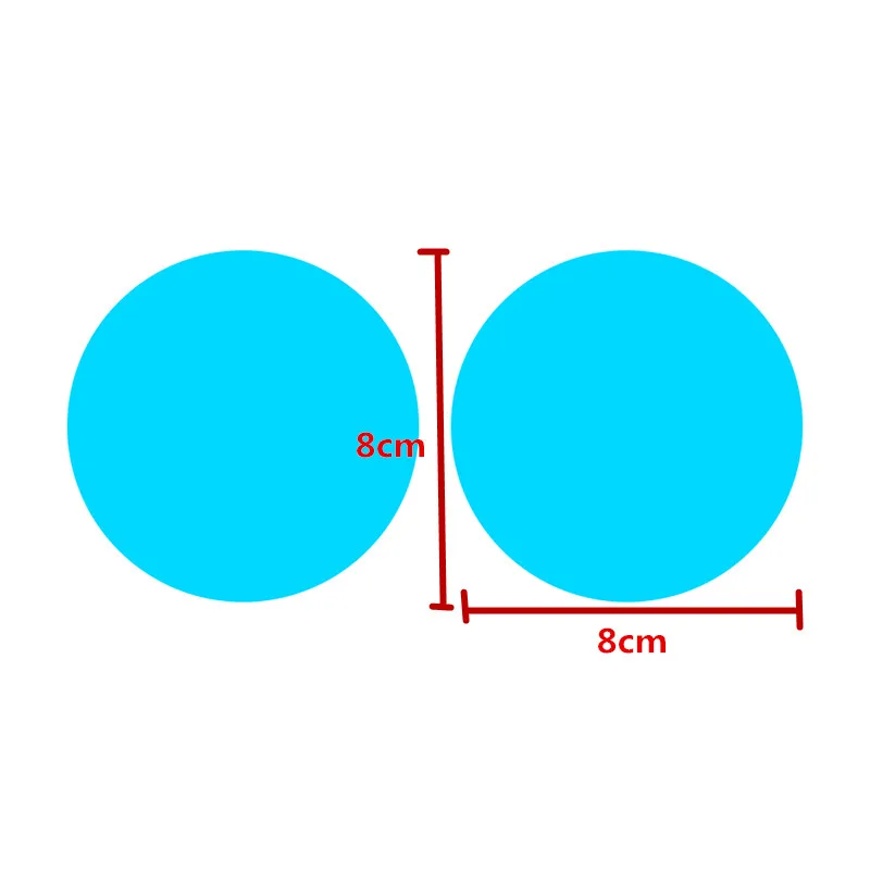 2/4 шт. автомобиль боковая Зеркало заднего вида Водонепроницаемый Анти-Туман Пленка боковое окно Стекло пленка может защитить вашу видения вождения очки солнечные очки в дождливые дни - Название цвета: 80x80mm Round