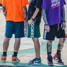 Прилив бренд Ретро спортивные мужские шорты рядом с буквенным принтом троса Повседневное Для мужчин для девочек; Детские шорты; Tide