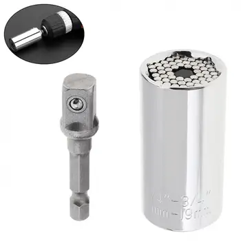 

Socket Extension Universal Torque Wrench Head Set 7-19MM Socket Power Drill Ratchet Bushing Spanner Magic Multi Hand Tools