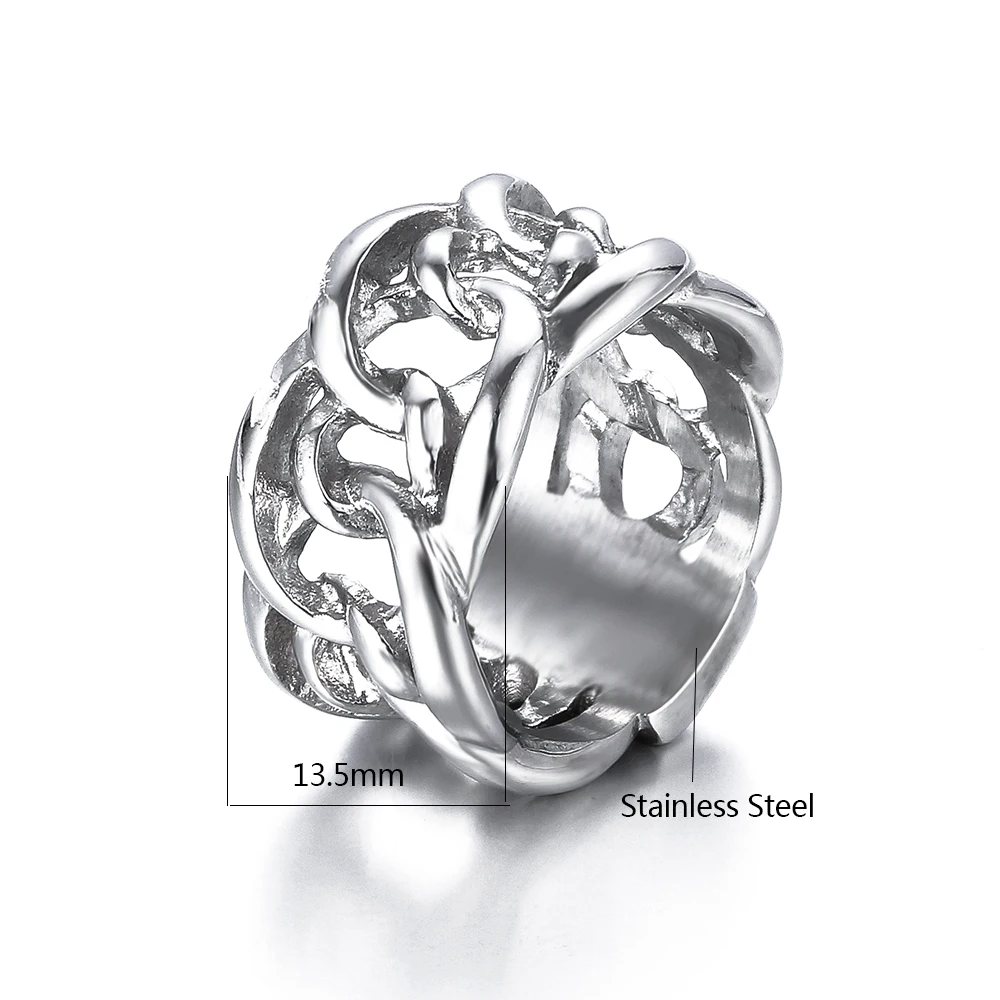 A Stainless Steel Buddha Ring Hot Sale Finger Art Retro Punk Biker Jewelry Wide Chain Ring Buddha Ring Rock To Silver Buddha Ring - Цвет основного камня: A