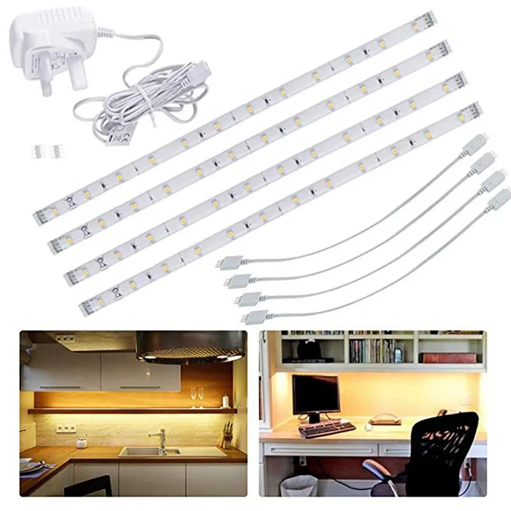 

LED Light Strips Warm White/Cold White Under Cabinets Lighting Kits 12V 12-Inch Light Strip Home Decor