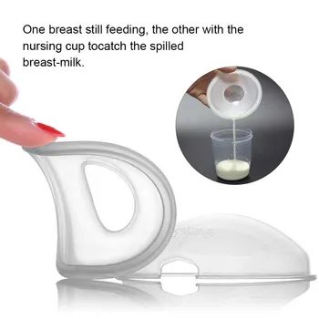 

2pcs Portable Breast Shell Easy Clean Leakproof Reusable Correcting Tool Breastfeeding Nursing Mom Soft Nipple Milk Saver Cups