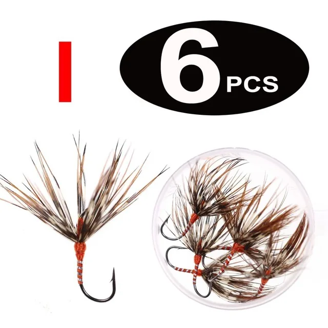 Wifreo 6 шт./кор. многоцветные рыбалки Tenkara Fly Радужная мушек для ловли нахлыстом приманки большой наживки Размеры#12 - Цвет: 6PCS Type I