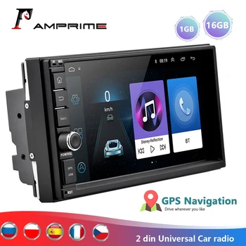 

AMPrime 2 Din 7" Android Car Radio Multimedia GPS Navigation Bluetooth Touch screen Wifi Car Audio Stereo FM USB MP5 Autoradio