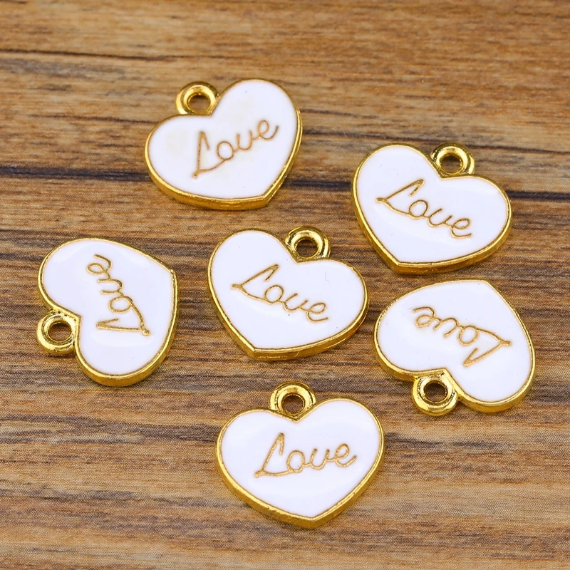 15 Pieces Gold DIY ремесло ювелирных изделий золото/серебро эмалированный Шарм-подвеска в виде цветка Подвески Аксессуары для женщин дети серьги браслет ожерелье изготовление - Окраска металла: 15 Pieces Gold