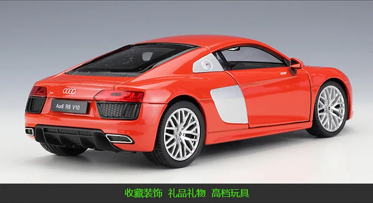 Welly 1:24 Audi R8 V10 сплав модель автомобиля Diecasts& игрушечные транспортные средства коллекционные подарки не-пульт дистанционного управления Тип транспортная игрушка