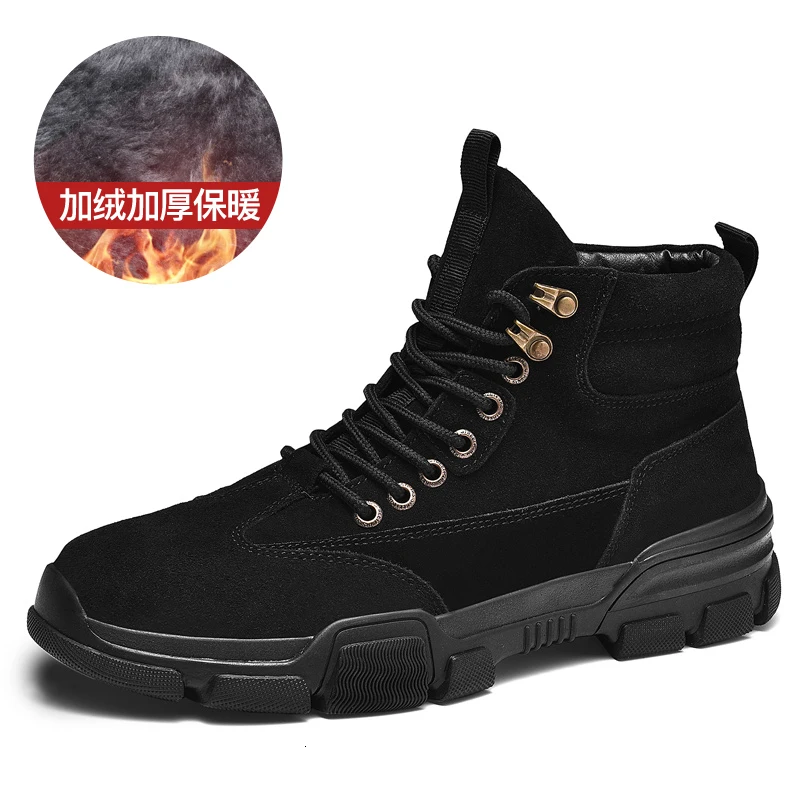 Мужские ботинки Martens зимние теплые уличные водонепроницаемые полуботинки martin Мужская зимняя Рабочая хлопковая обувь мужские зимние ботинки с высоким берцем