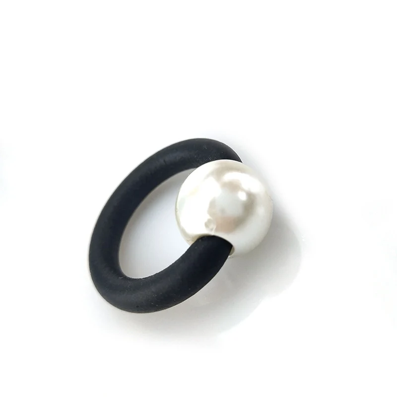 Pearl Rings Fashion Rubber Jewelry Elasticity Ring Women,ring jewelry,jewelry rings,finger rings,womens ring