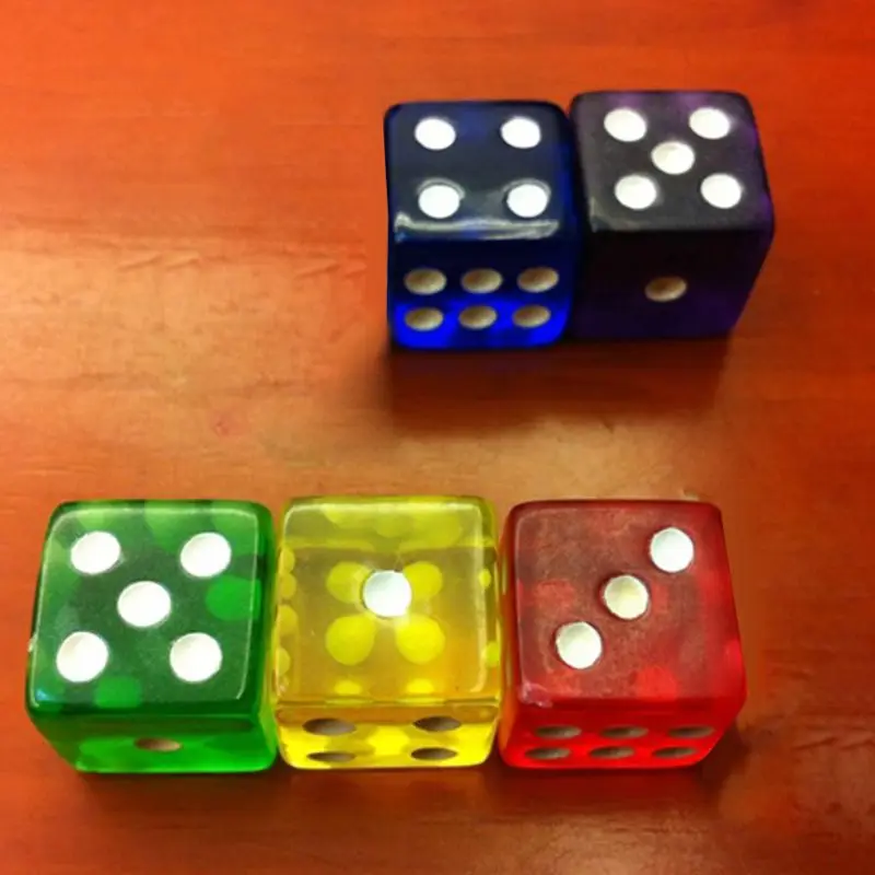 

50 Pieces Game Dice Set Translucent Colors Square Corner Dice for Tenzi, Farkle, Yahtzee, Bunco or Teaching Math Q1FF