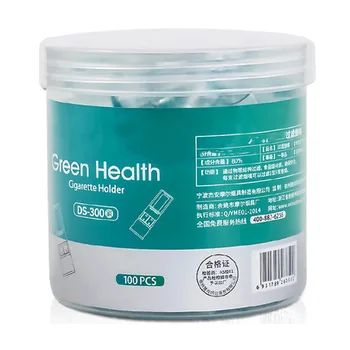 

100PCS Disposable Smoking Filter Pipe Tobacco Cigarettes Smoking Accessories Reduce Tar Filter Holder Cleaning Container